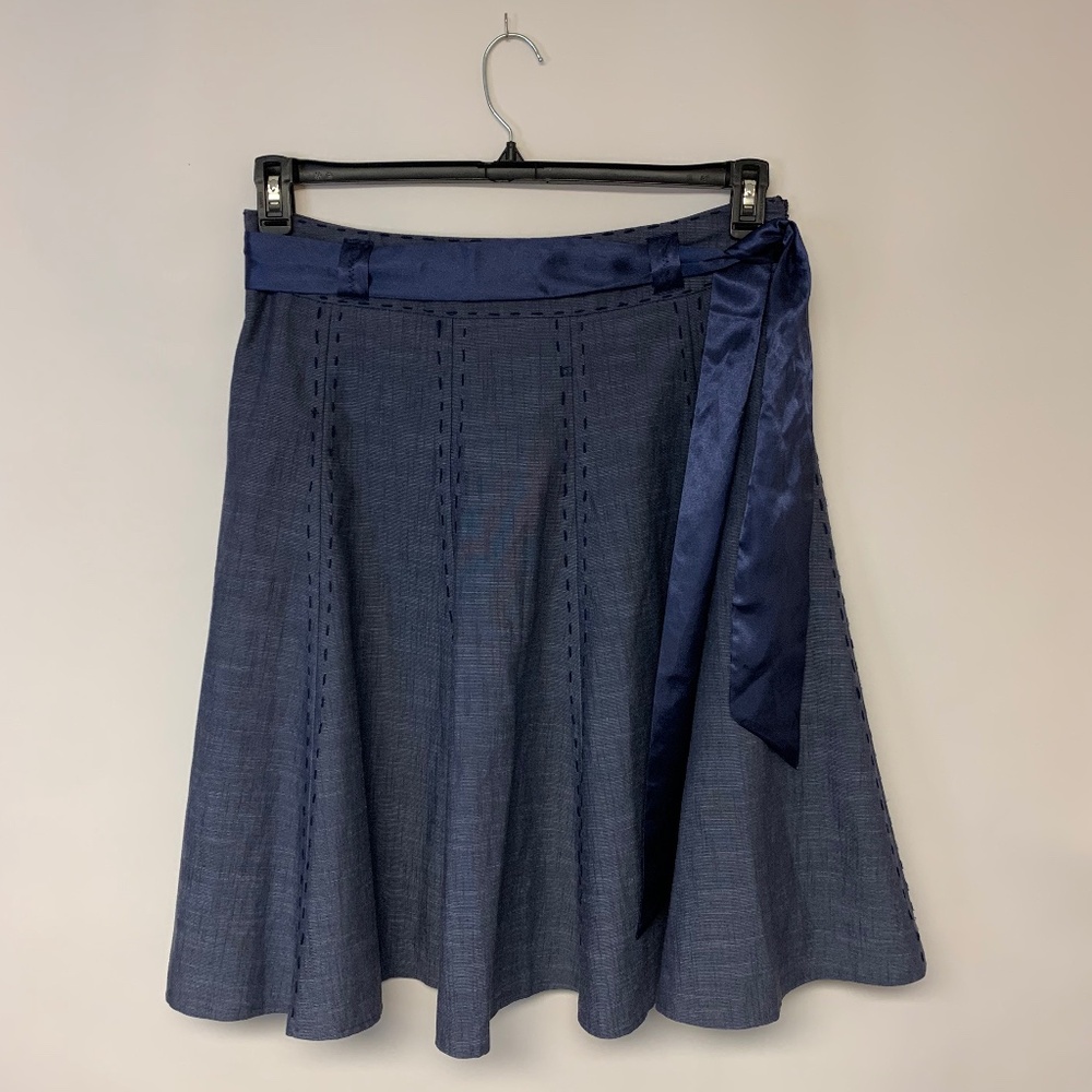 Appraisal Skirt Blue Skater Full Office Sophisticated Classic Corp core SZ 14